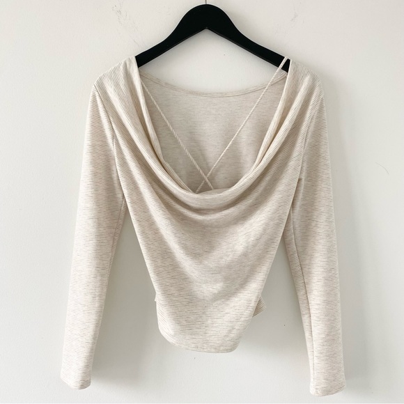 Sadie & Sage Criss Cross Drape Back Top - Picture 1 of 6